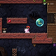 A character riding an animal in Spelunky 2